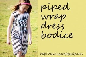 Piped Wrap Dress