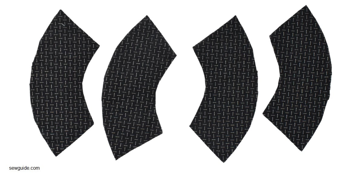 cut pieces of the collar  - 4 numbers