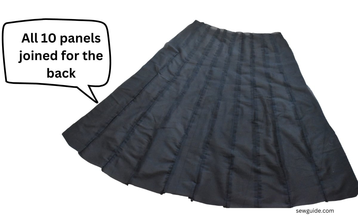 the 10 panels of the skirt of the Anarkali suit