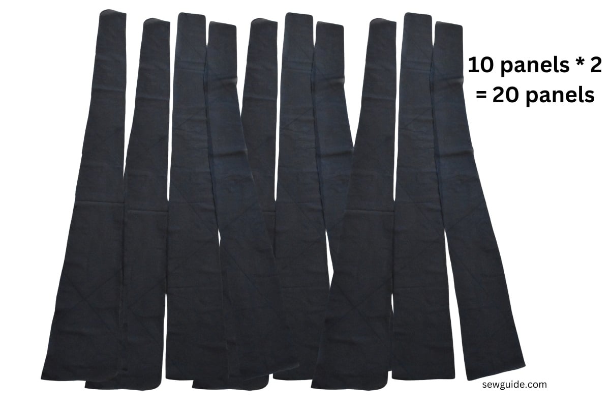 10 Skirt panels of the Anarkali suit