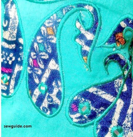 paisley design in applique