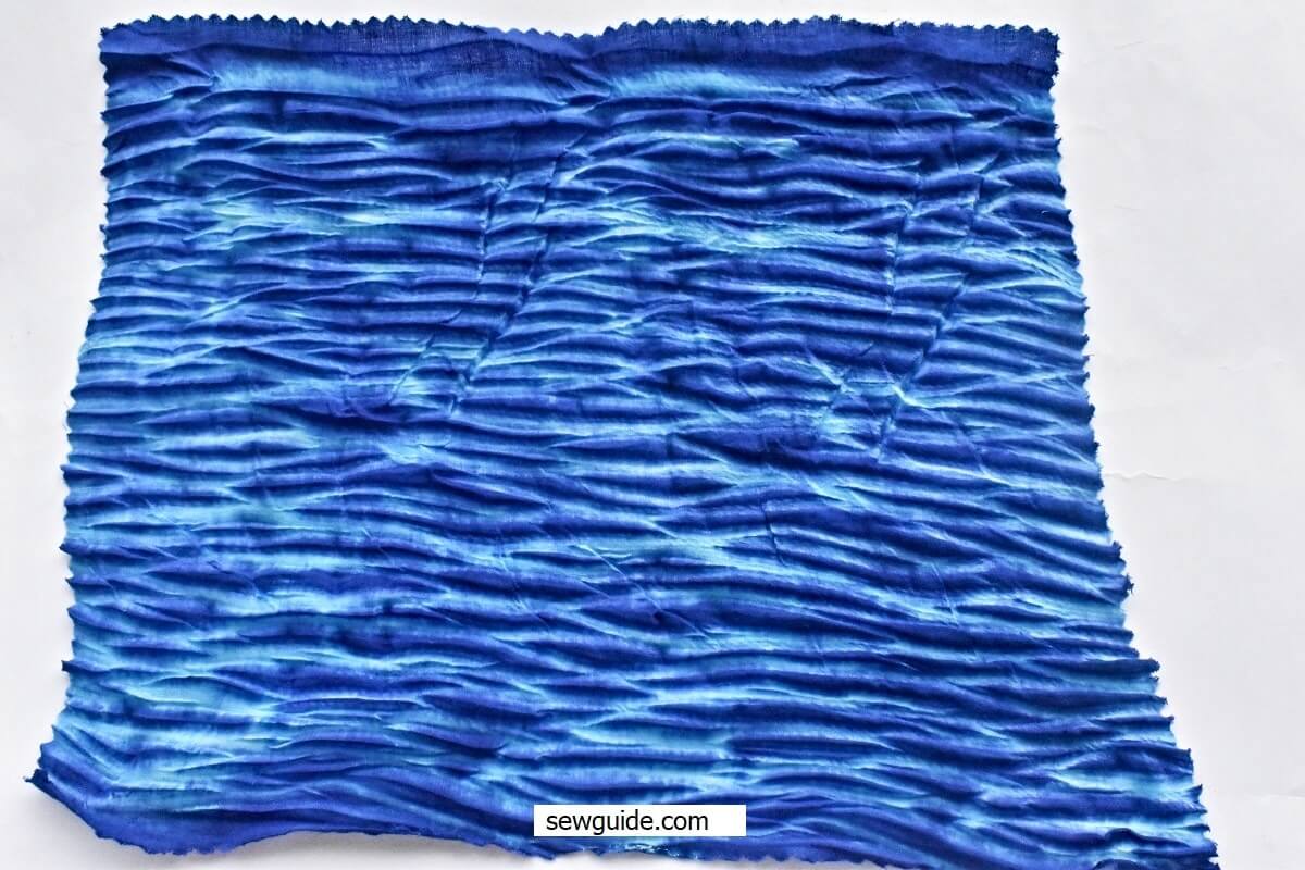 fabric dyed with arashi technique