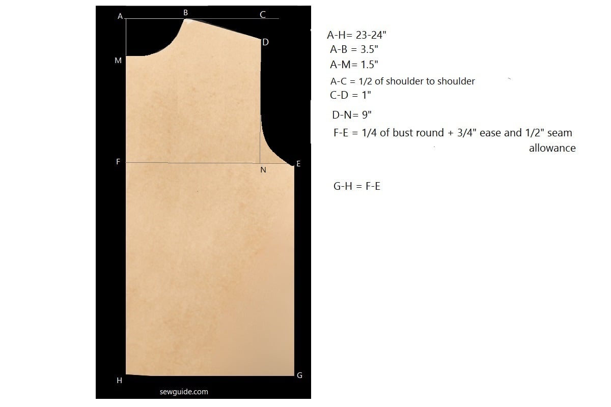 back bodice pattern for the blouson top