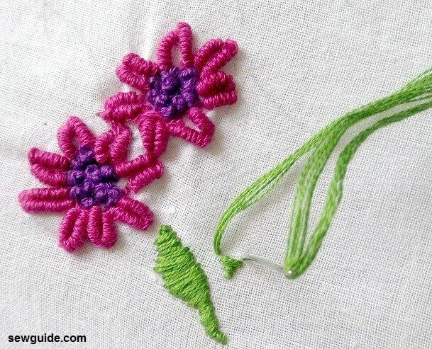 bullion knot stitch embroidery designs 