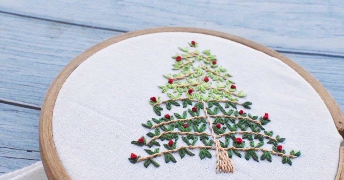 christmas tree embroidery