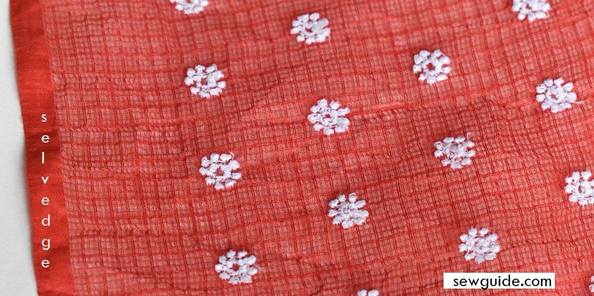 selvedge of a cotton fabric