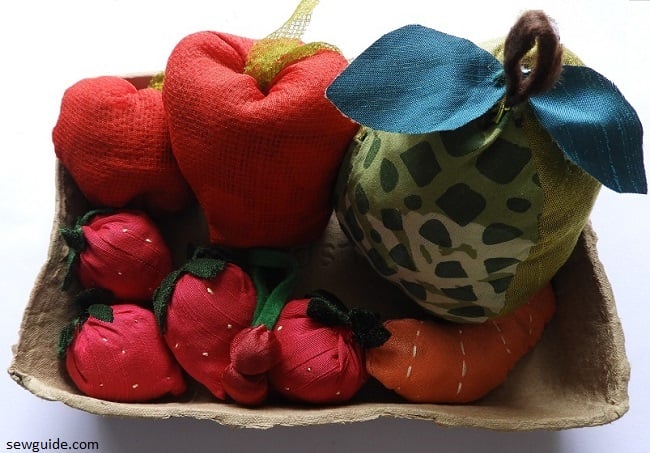 sew fabric fruits