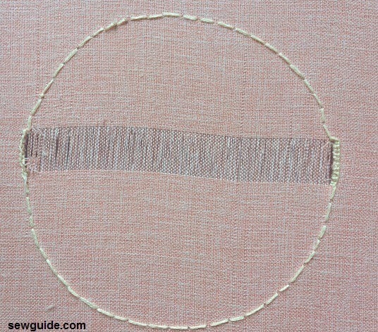 draw out the thread for the drawn thread embroidery