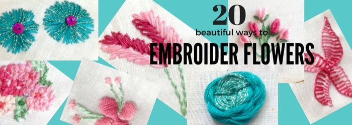 how to embroider flowers