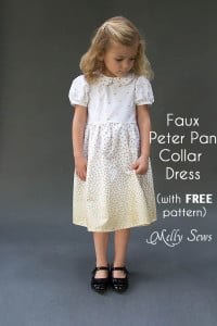 Faux peter pan collar dress