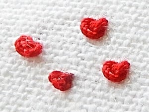 hand embroidery stitches - french knot