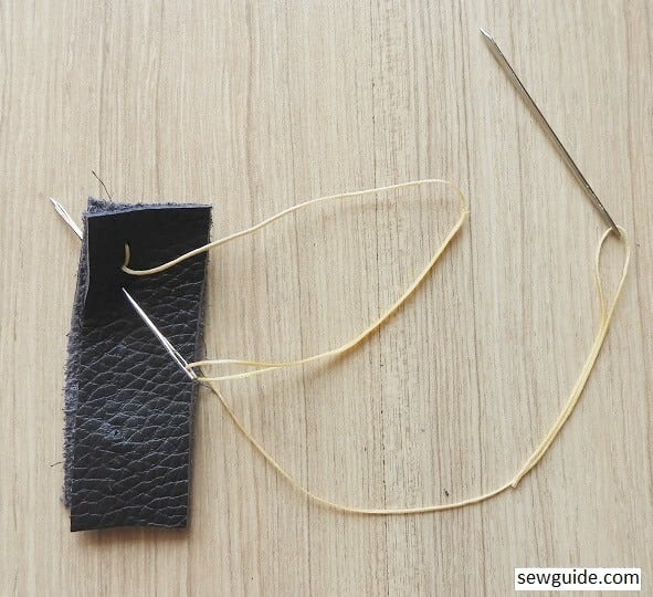 how to hand stitch leather