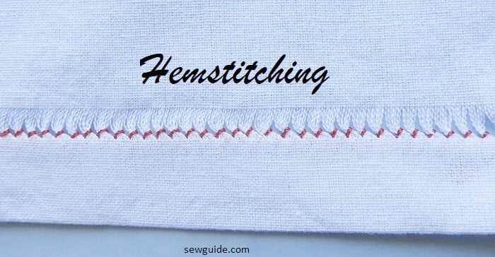 decorative hem stitching work