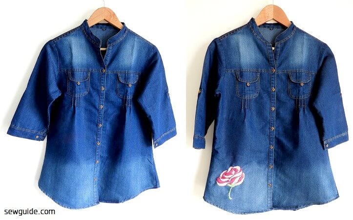 denim shirt embroidered 