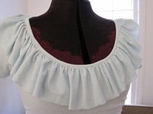 Ruffle collar tshirt refashion