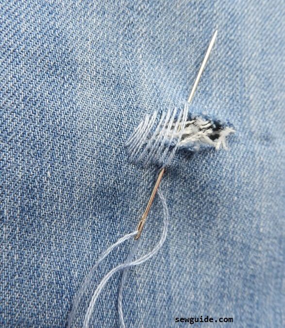 mend jeans holes