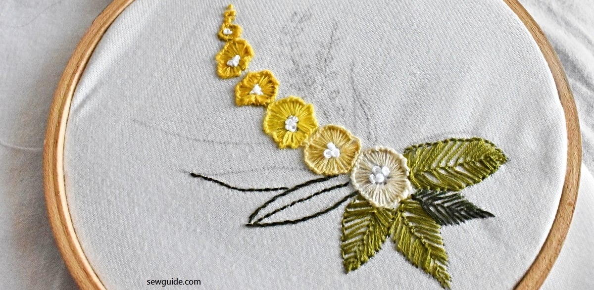 yellow flower embroidery