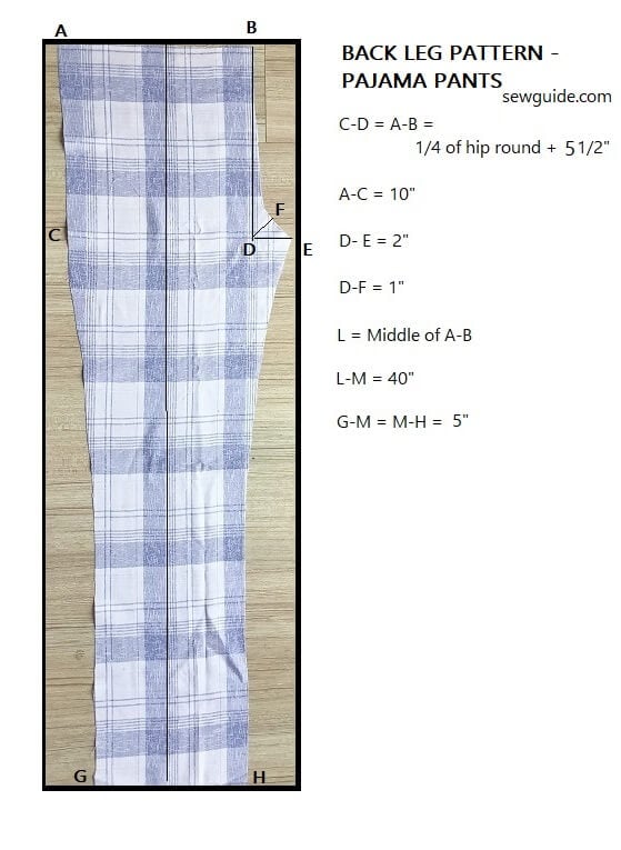 back leg pattern - cut 2