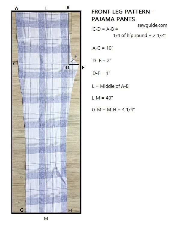 Front leg pattern - cut 2 