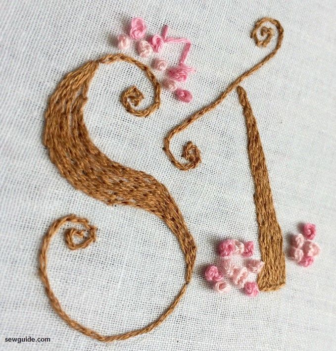 hand embroidered monogram