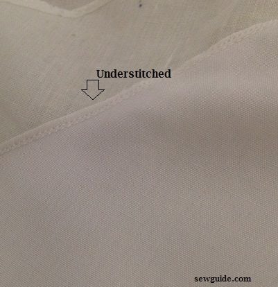 Understitch the neckline and facing