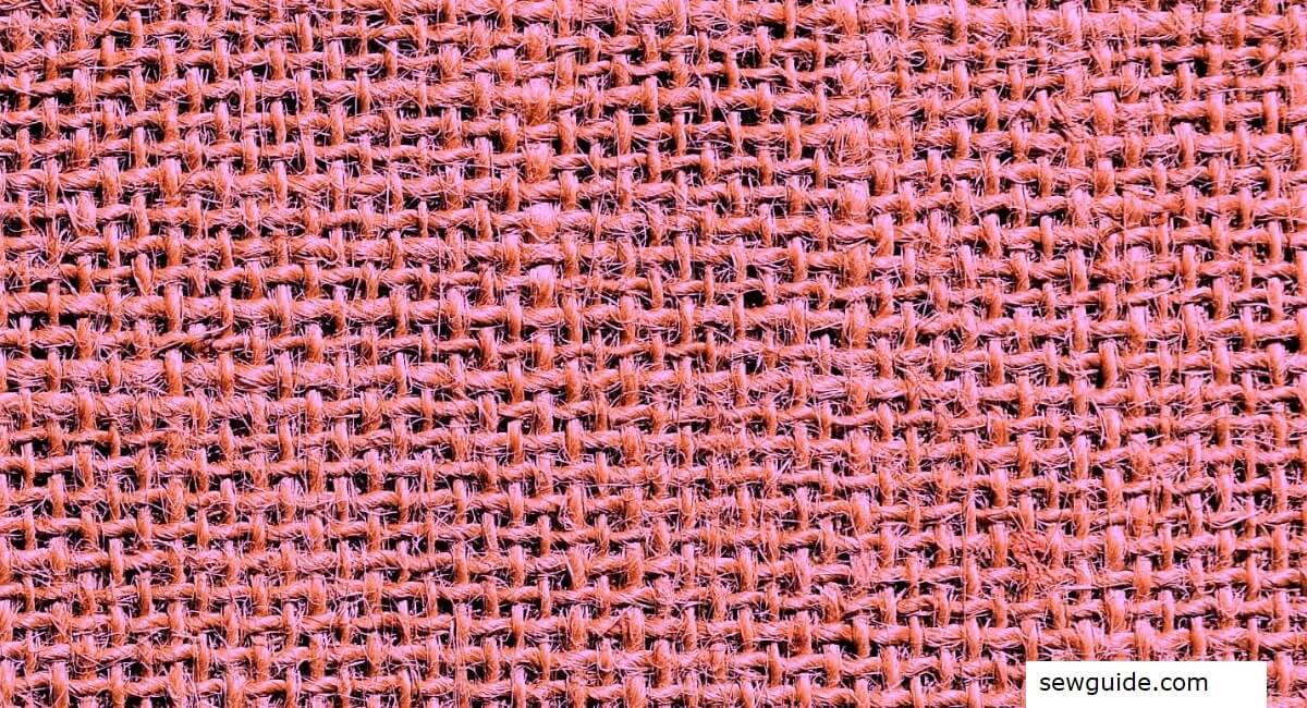 close up of the pattern of a plain woven fabric.