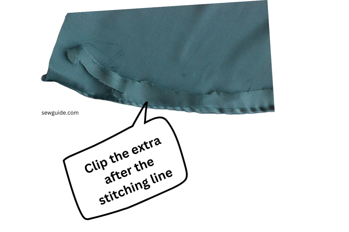 clip the extra fabric