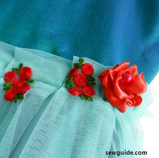 diy rose with ribbon