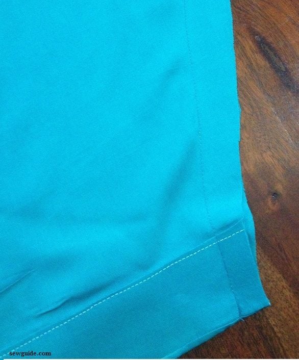 sew side seams of the salwar pants