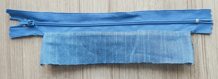 sew zipper on one side