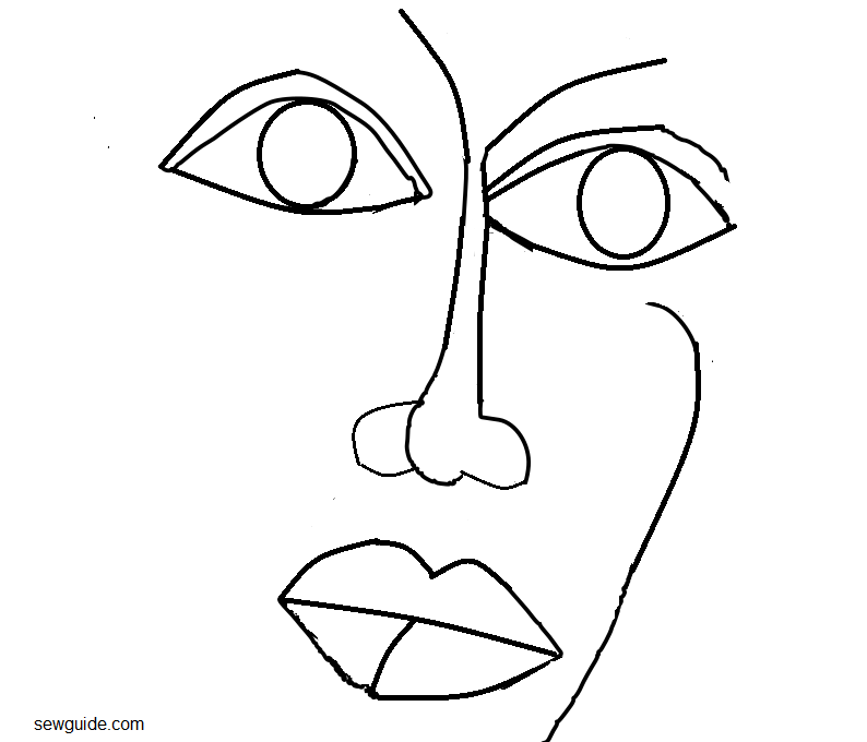 drawing of a face