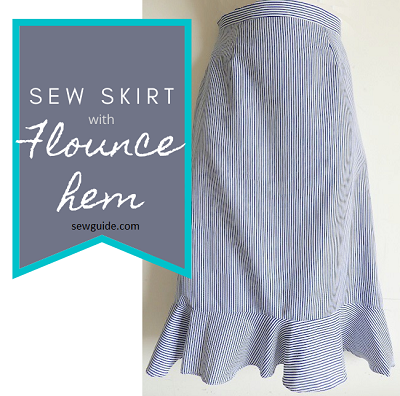 flounce hem skirt