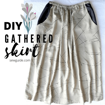 Gathered skirt pockets