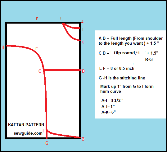 kaftan pattern  markings